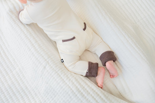 Oatmeal Ribbed Romper